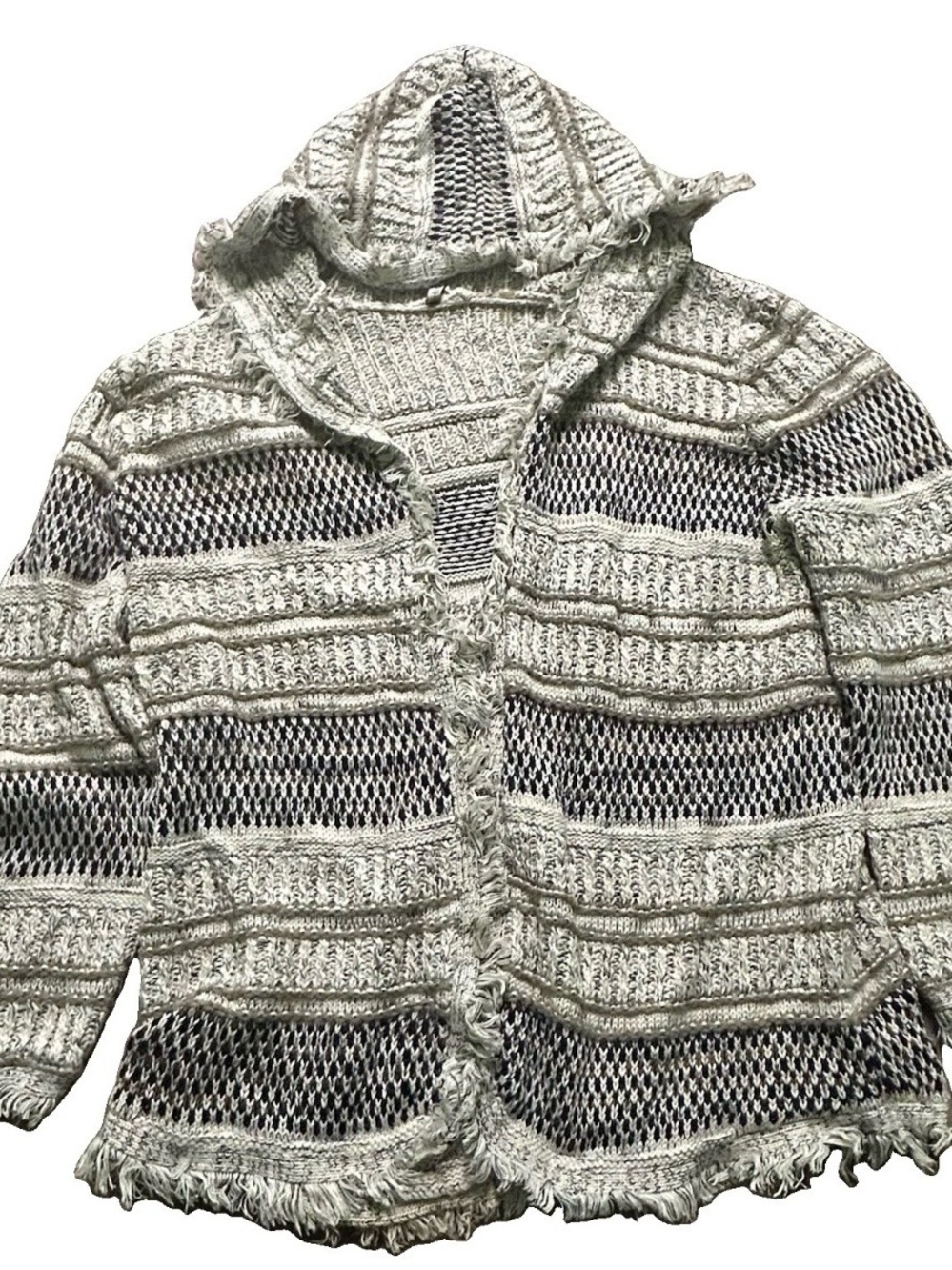 Women’s Fylo Beige Knit Hoodie Cardigan Size XXL